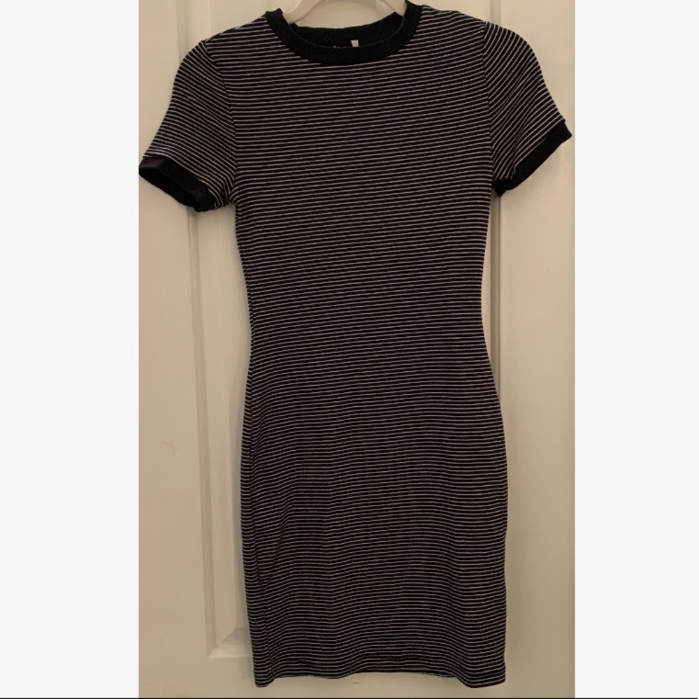 BDG Fitted Striped T Shirt Dress S
